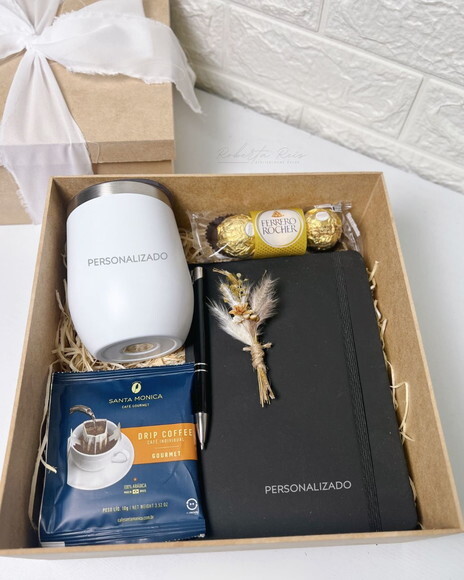 Kit Presente Caderneta e Copo Térmico Personalizado