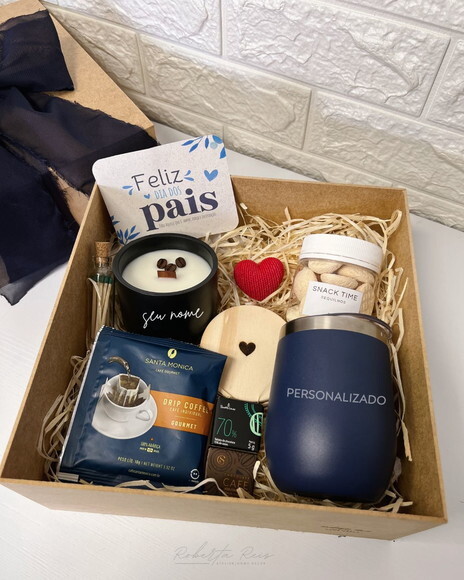 Kit Presente Dia dos Pais Copo e Vela Personalizados