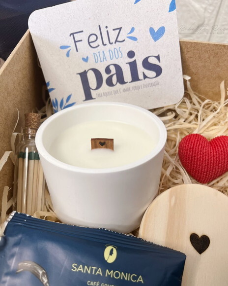 Kit Presente Dia dos Pais Copo e Vela Personalizados