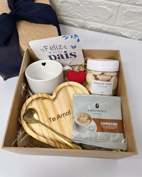 Kit Presente Dia dos Pais Pires Coração Personalizado