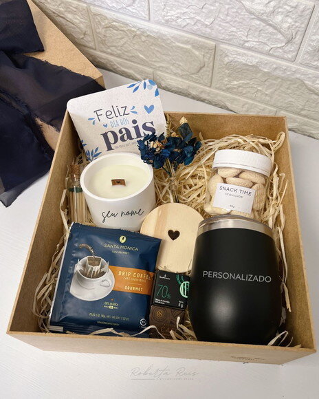 Kit Presente Dia dos Pais Copo e Vela Personalizados