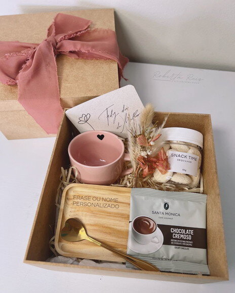 Kit Presente Xícara com Pires Personalizado Dia das Mulheres