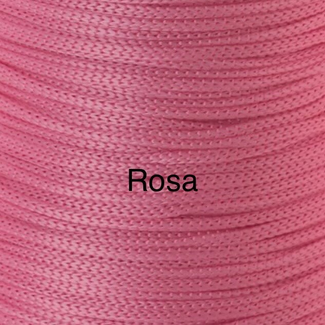 Puff Grace maleável croche -cor rosa - corda náutica- 40x30cm