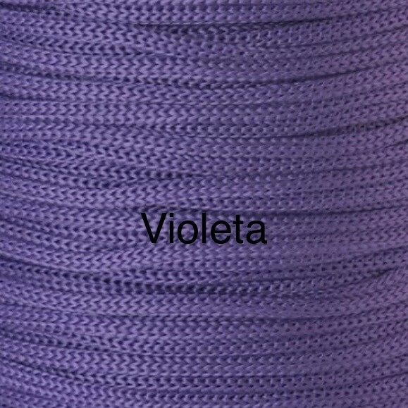 Puff Grace maleável croche -cor violeta roxo - corda náutica- 4