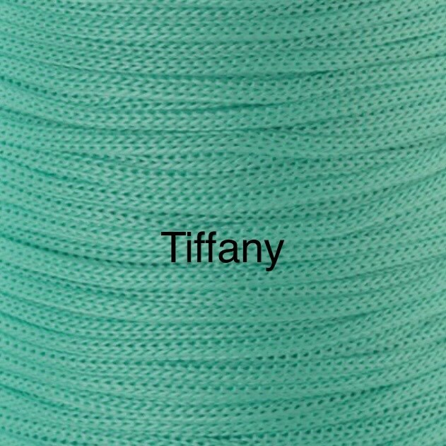 Puff Grace maleável croche -cor tiffany - corda náutica- 40x30c