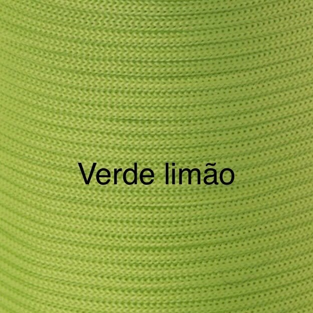 Puff Grace maleável croche -cor verde limão - corda náutica- 4