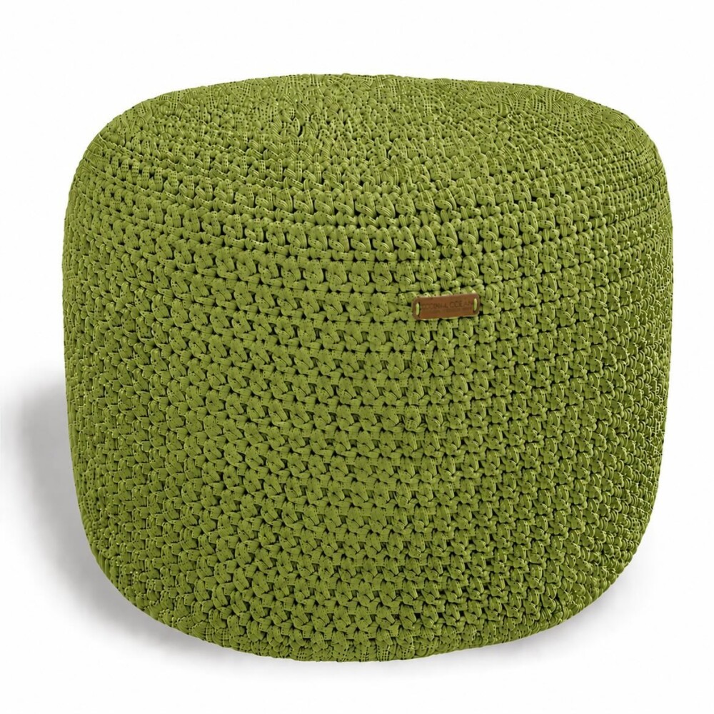 Puff Grace maleável croche -cor pistache - corda náutica- 40x30