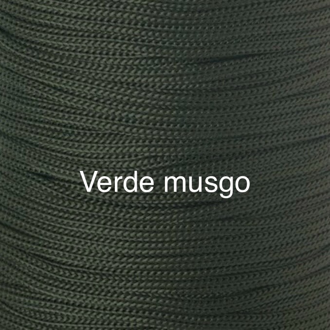 Puff Grace maleável croche -cor verde musgo - corda náutica- 40