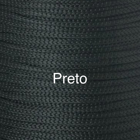 Puff Grace maleável croche -cor preto - corda náutica- 40x30cm