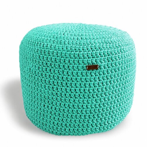 Puff Grace maleável croche - corda náutica- 40x30cm - Cópia
