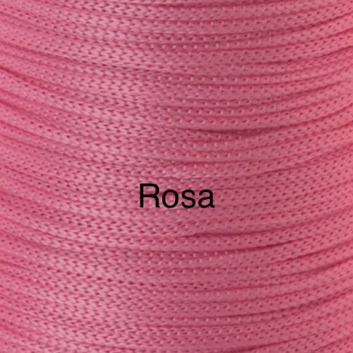 Puff Grace maleável croche -cor rosa - corda náutica- 40x30cm
