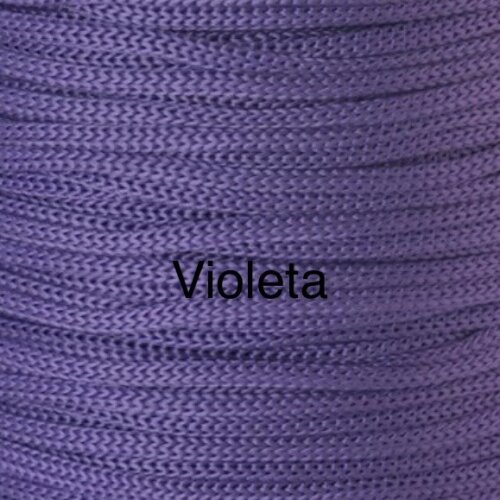 Puff Grace maleável croche -cor violeta roxo - corda náutica- 4