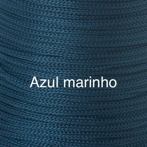 Puff Grace maleável croche -cor azul marinho - corda náutica- 4