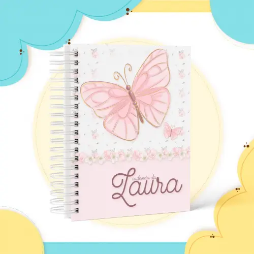 Caderneta de saúde  tema borboleta para menina