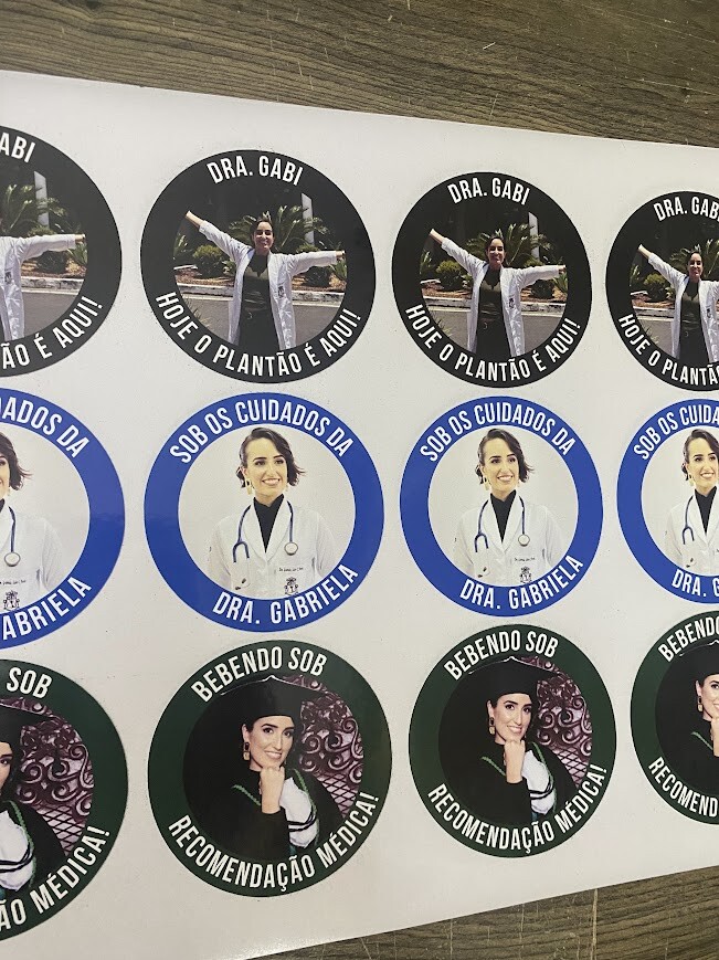 Kit 60 Adesivos Personalizados 6x6 para Formatura