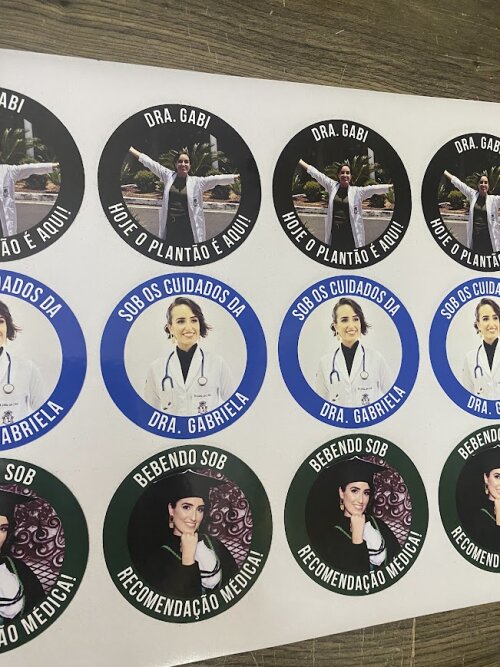 Kit 60 Adesivos Personalizados 6x6 para Formatura