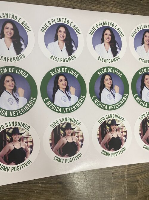 Kit 60 Adesivos Personalizados 6x6 para Formatura