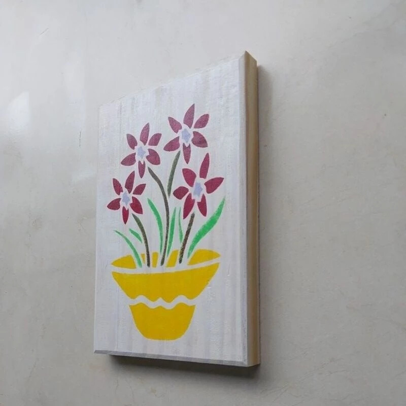 Quadro Rústico Artesanal, Pintado a Mão, Decoração.