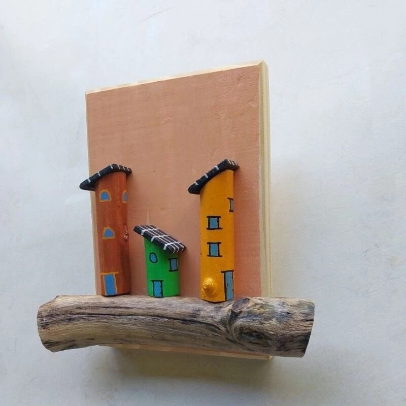 Quadro Artesanal, Decoração de Sala, Madeira
