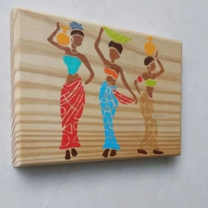 Quadro Decorativo Artesanal Pintado a mão para sala quarto.
