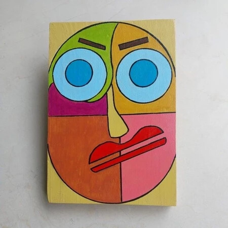Quadro Cubista Carranca.