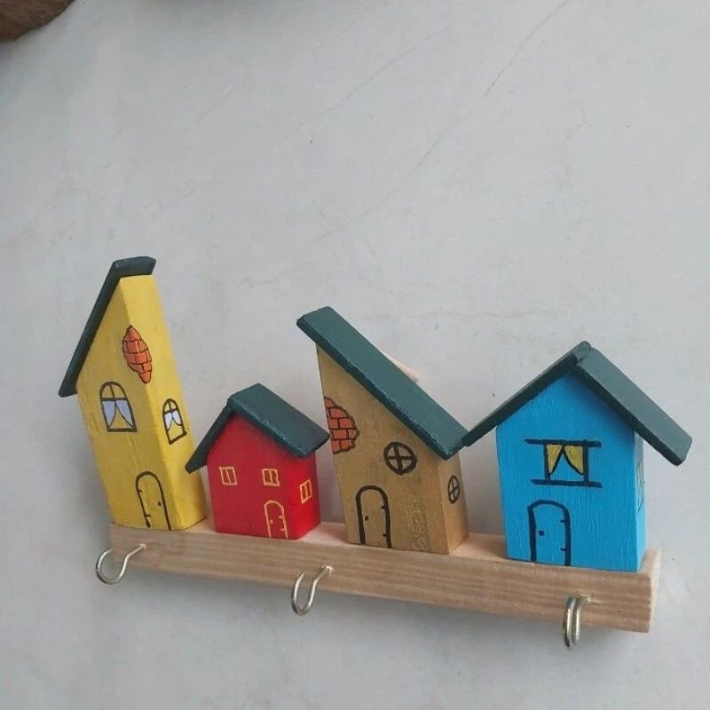Porta Chaves Artesanal, Pintado a Mão, Decoração para sala mes