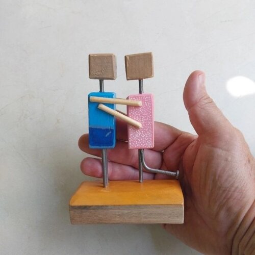 Decoração de mesa, casal apaixonado