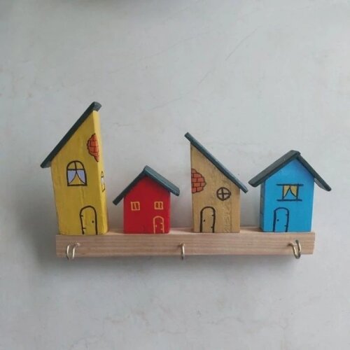 Porta Chaves Artesanal, Pintado a Mão, Decoração para sala mes
