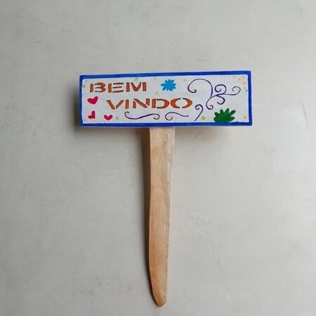 Plaquinha de Jardim, Decoração para casa, Para vaso de plantas.