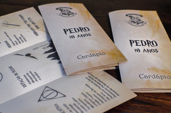 Cardápio Harry Potter