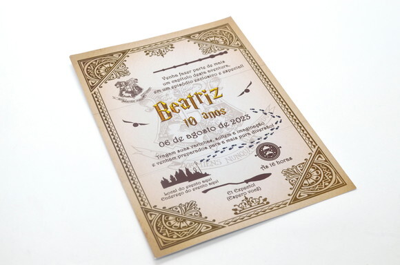 Convite Carta Harry Potter