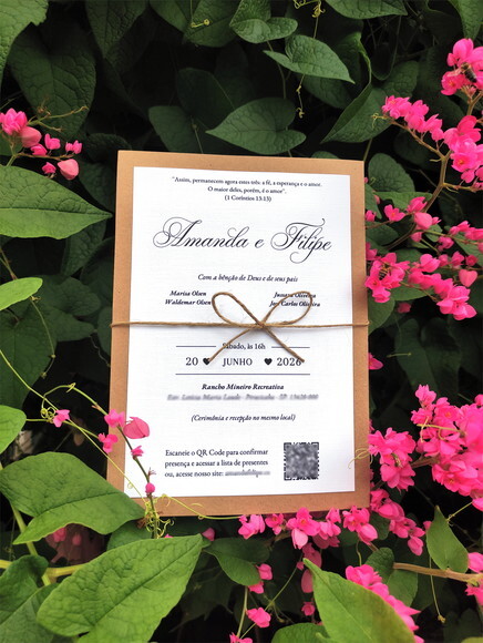 Convite de Casamento Rustico