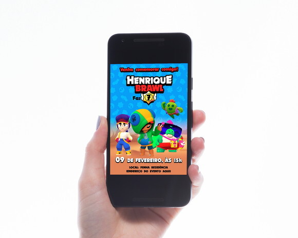 Convite Digital Brawl Stars
