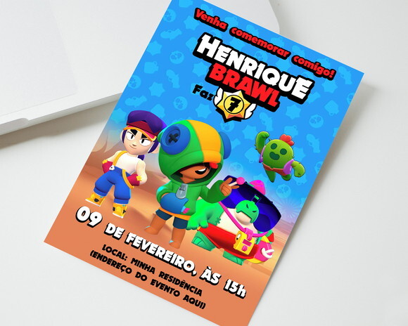 Convite Digital Brawl Stars