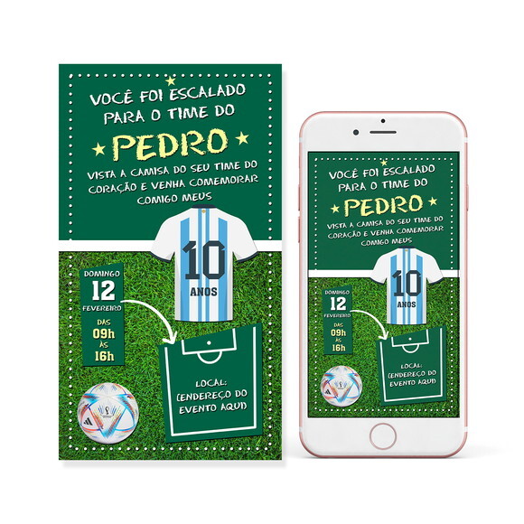 Convite Digital Futebol Argentina