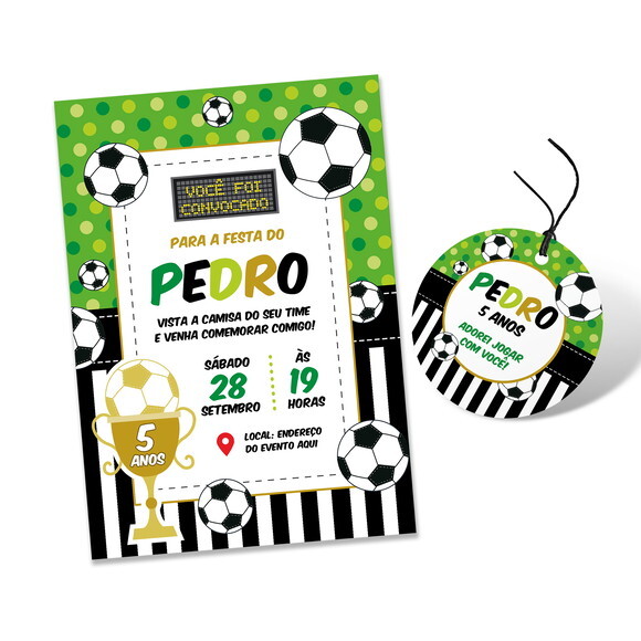 Convite Digital Futebol + Arte para Tag