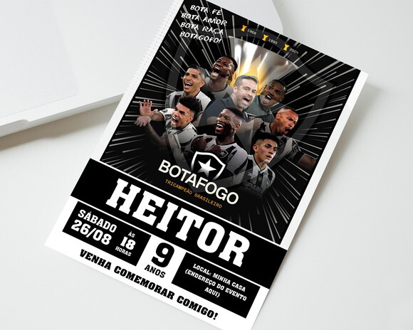 Convite Digital Futebol Botafogo