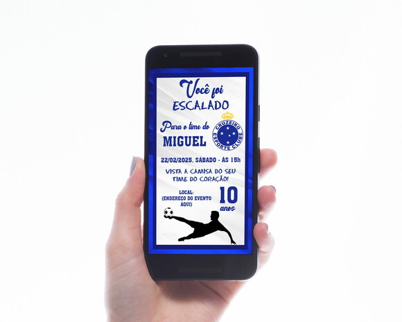 Convite Digital Futebol Cruzeiro