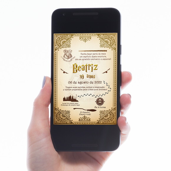 Convite Digital Harry Potter