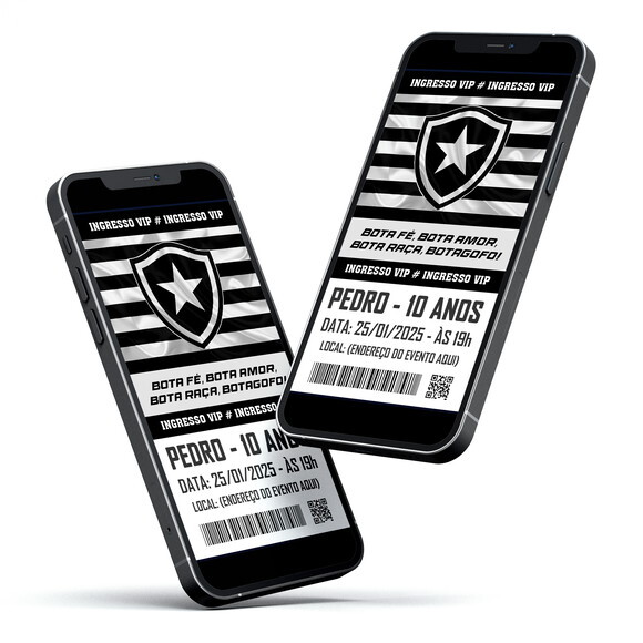 Convite Digital Ingresso Futebol Botafogo
