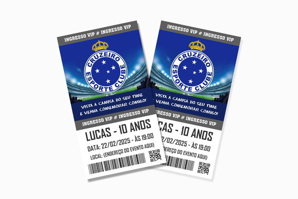 Convite Digital Ingresso Cruzeiro