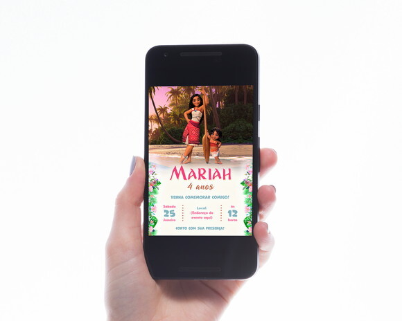 Convite Digital Moana 2