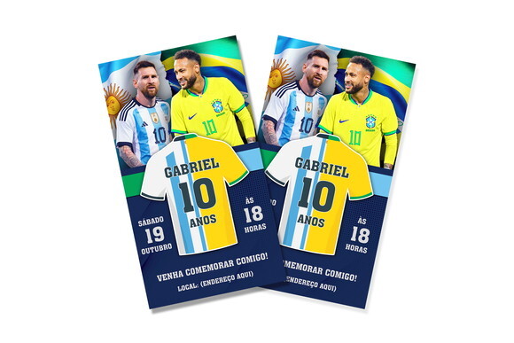 Convite Digital Neymar e Messi
