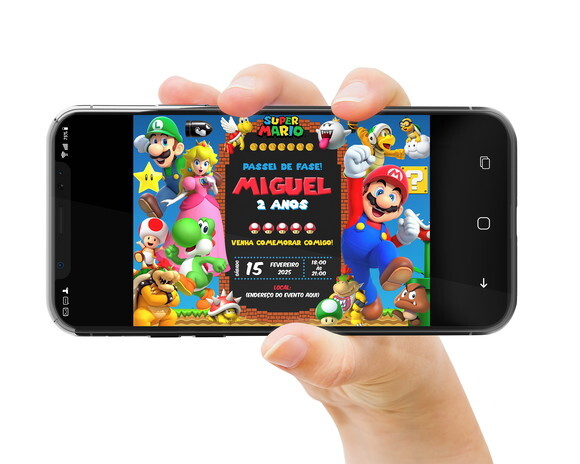 Convite Digital Super Mario
