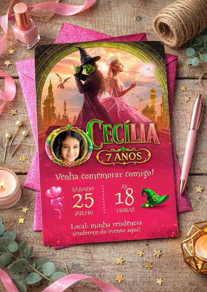 Convite Digital Wicked - com Foto