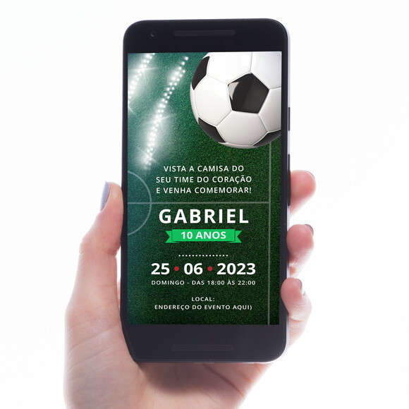 Convite Futebol - Arte Digital