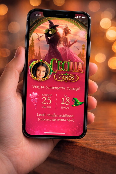Convite Digital Wicked - com Foto