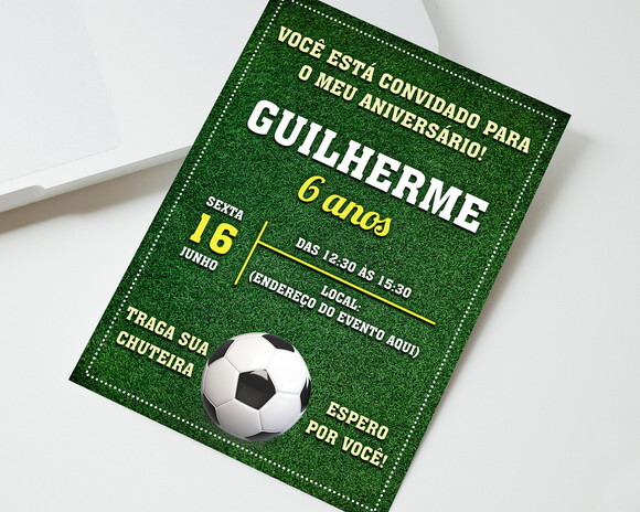 Convite Futebol Arte Digital