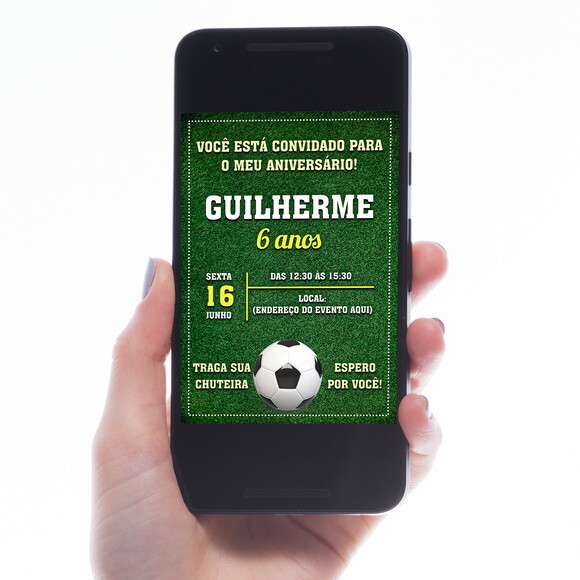Convite Futebol Arte Digital