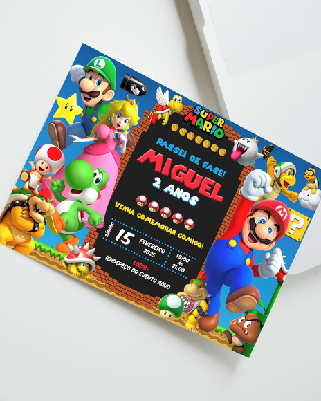Convite Digital Super Mario